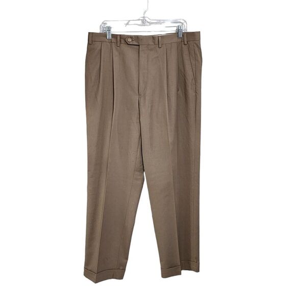 Ralph Ralph Lauren pants tan pleated front 36X32 - Picture 1 of 7